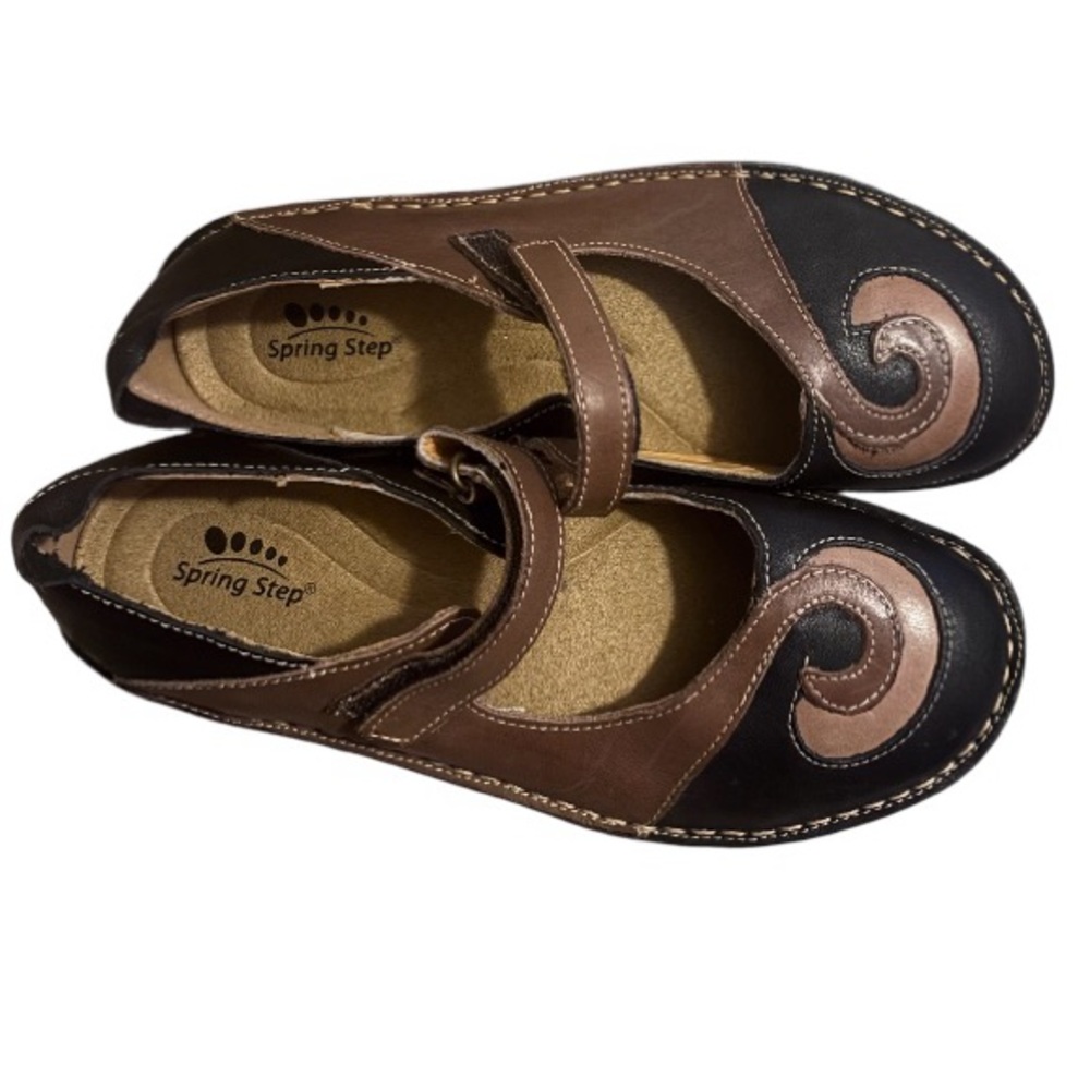 Spring Step Cosmic Leather Mary Jane Flats